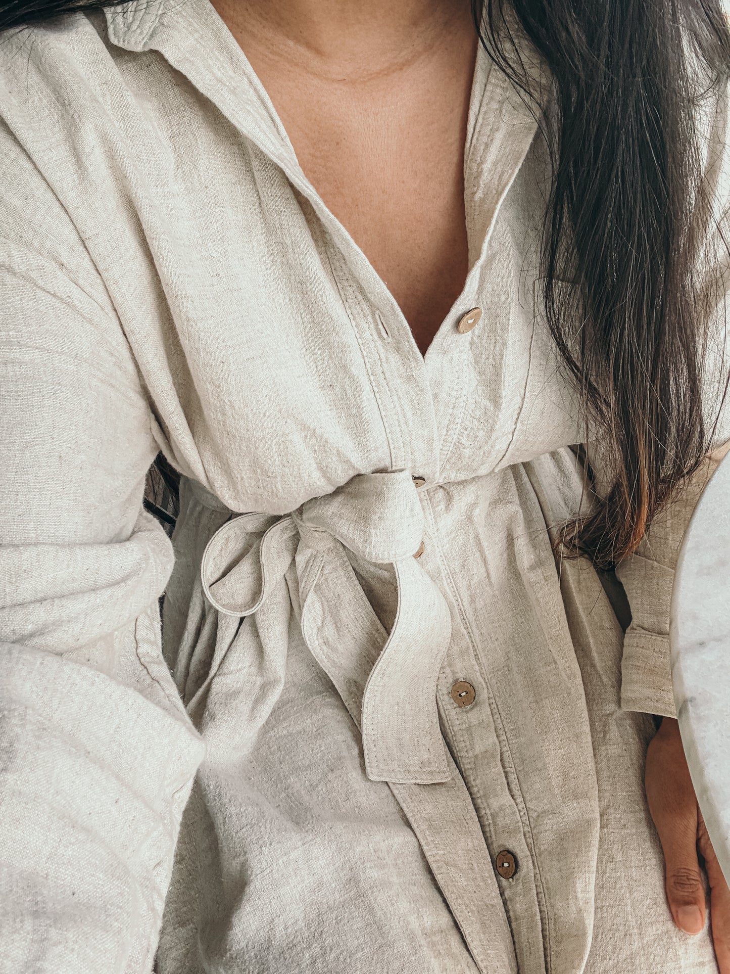 Elsie Jacket Dress ~ NATURAL