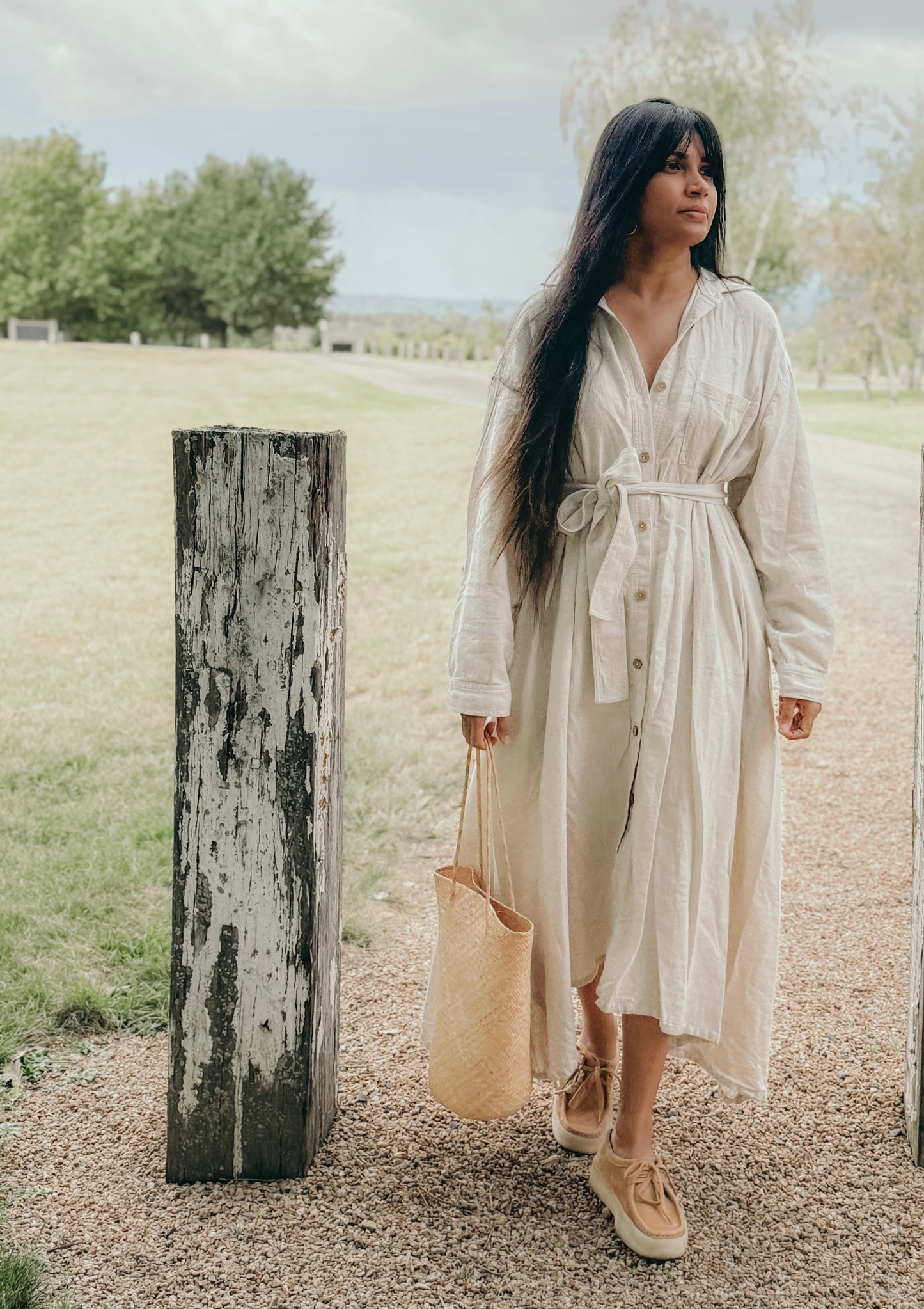 Elsie Jacket Dress ~ NATURAL