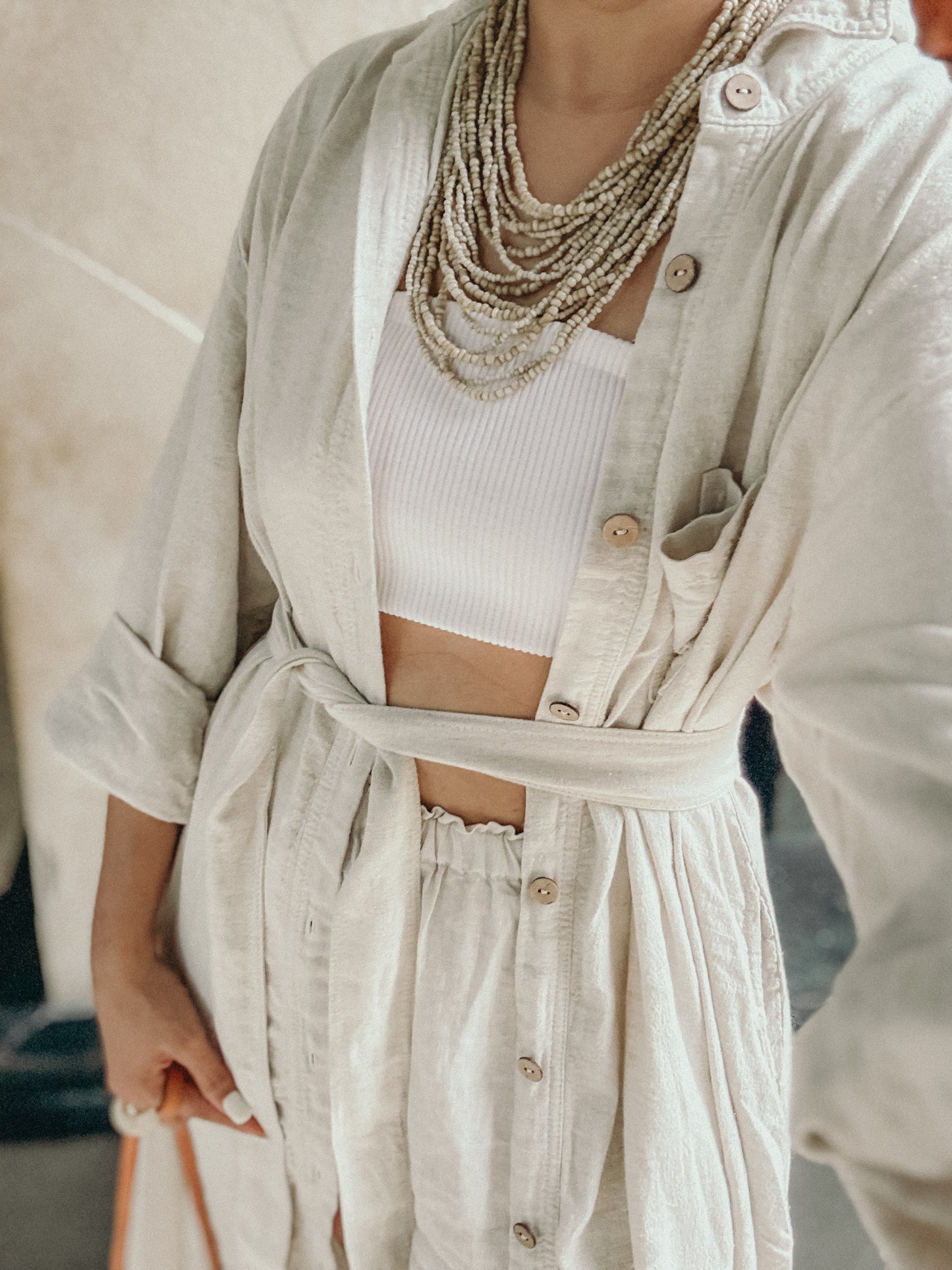Elsie Jacket Dress ~ NATURAL