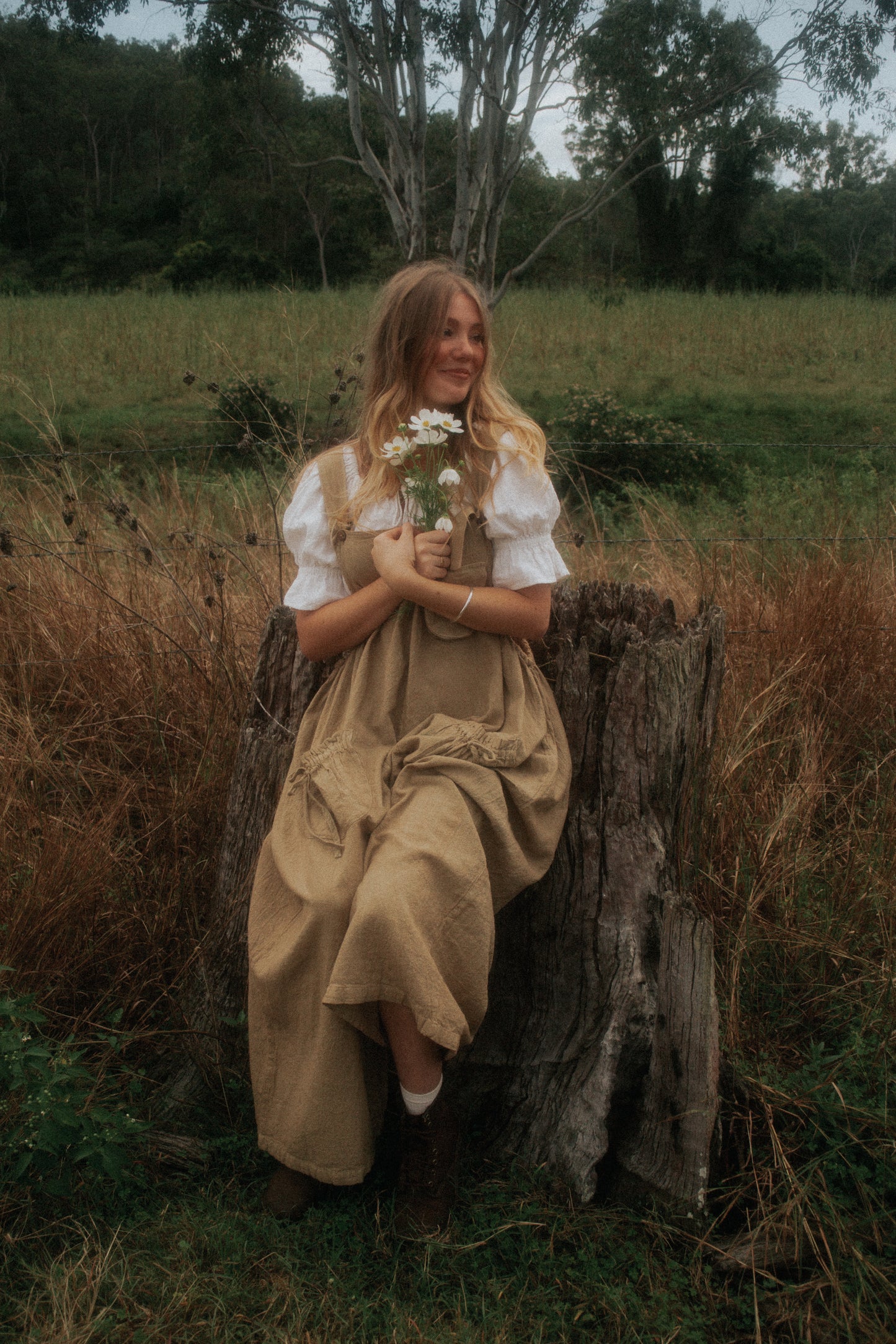Matilda Overalls in Autumn Sage