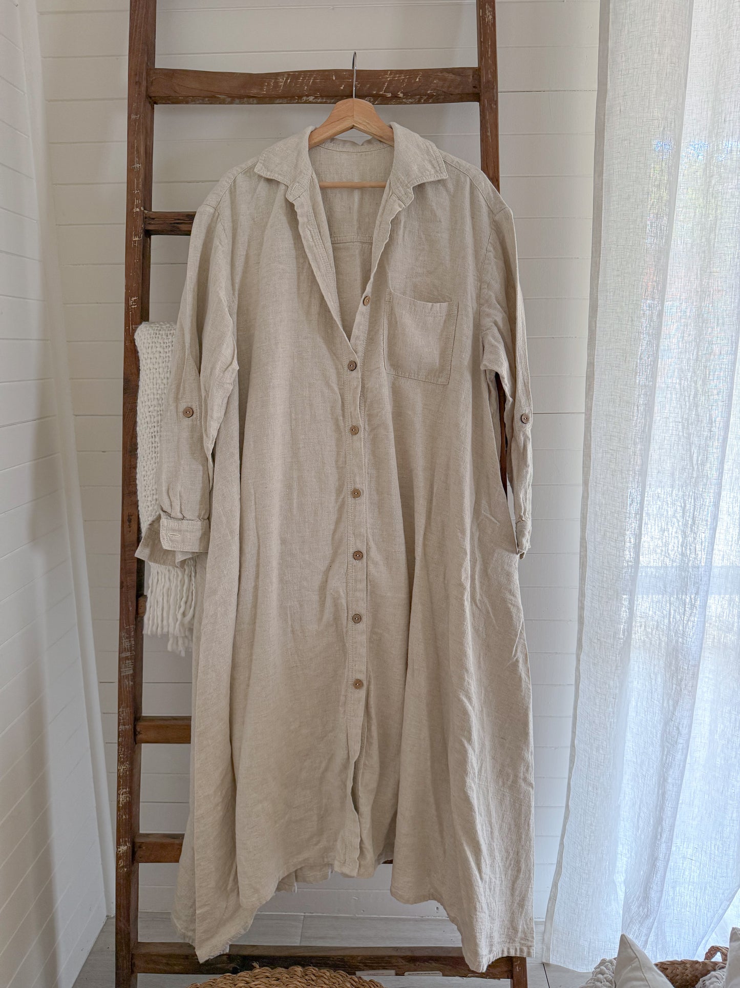 Elsie Jacket Dress ~ NATURAL