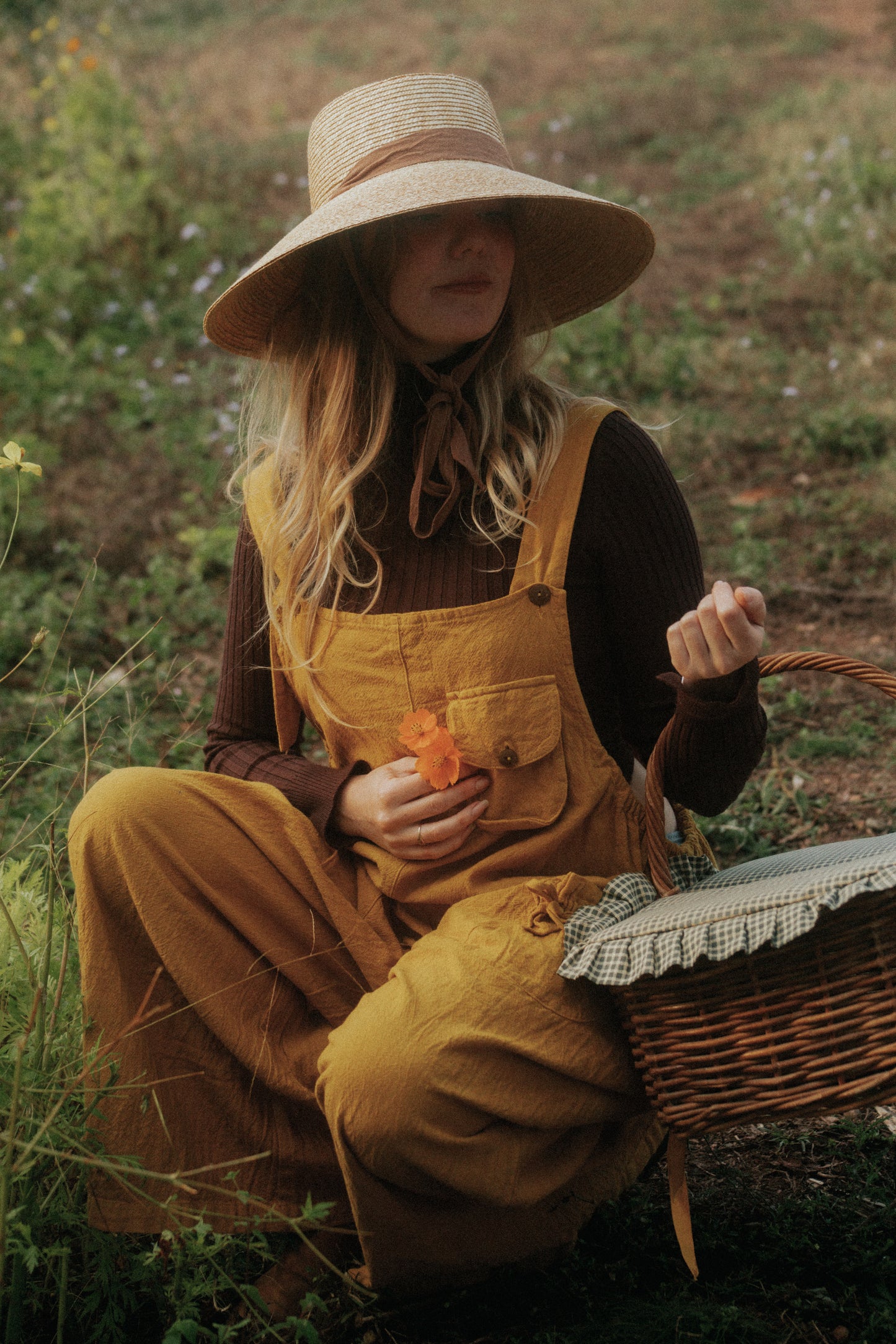 Matilda overalls in Mustard