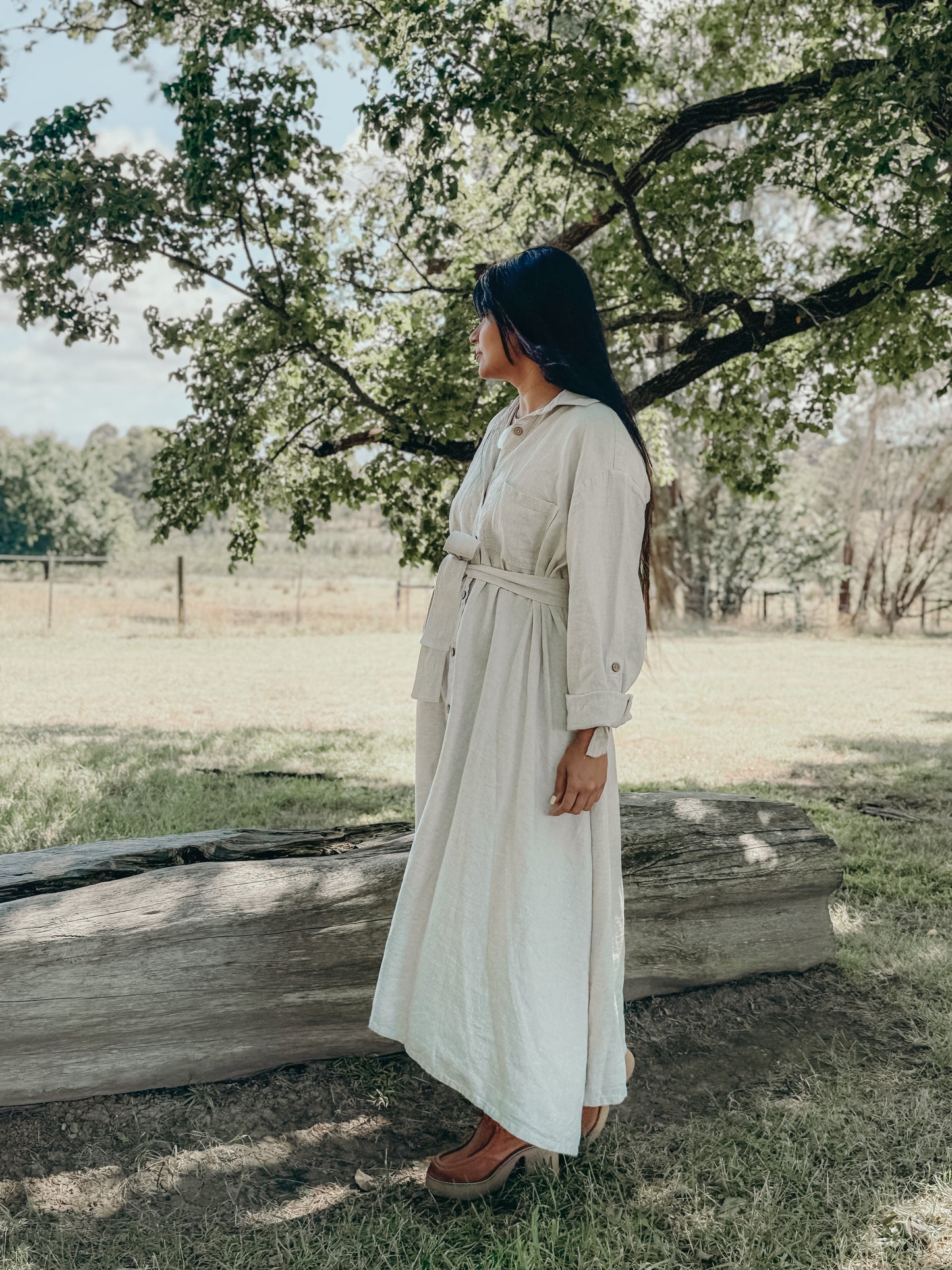 Elsie Jacket Dress ~ NATURAL