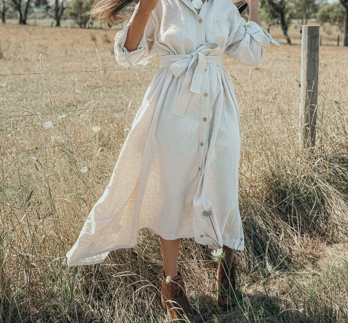 Elsie Jacket Dress ~ NATURAL