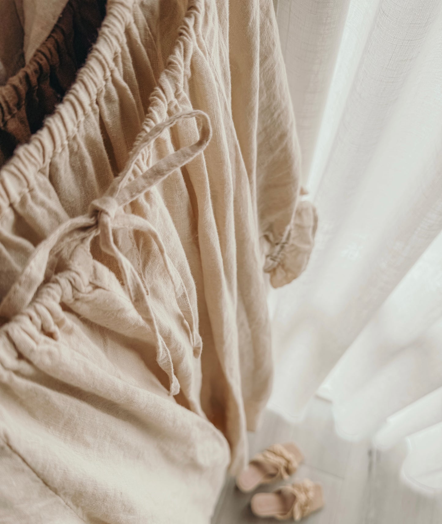 Ophelia Linen Midi dress ~ SAND