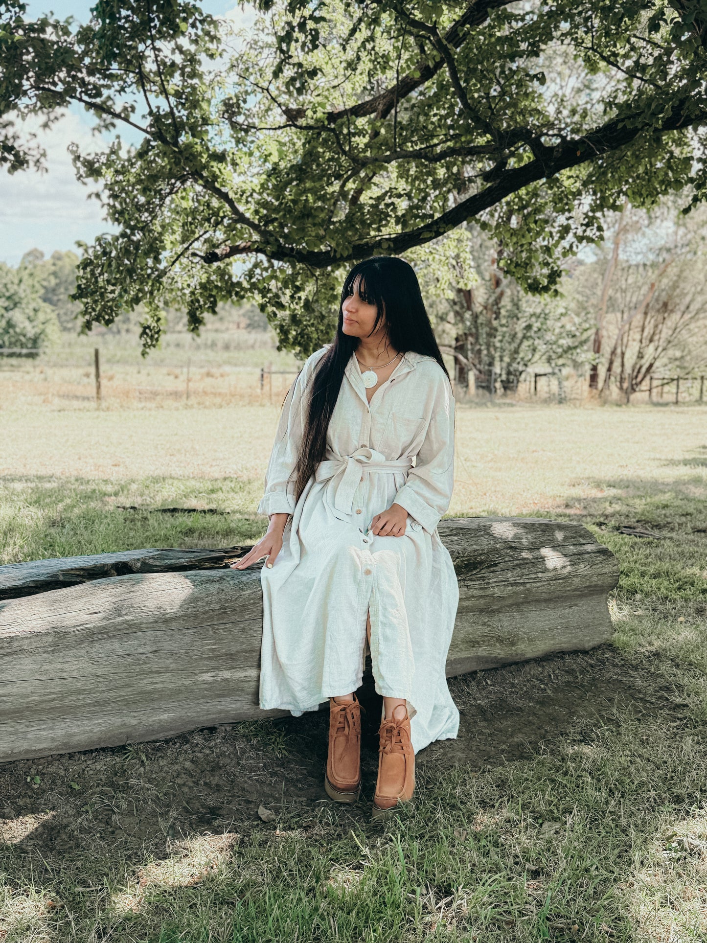Elsie Jacket Dress ~ NATURAL
