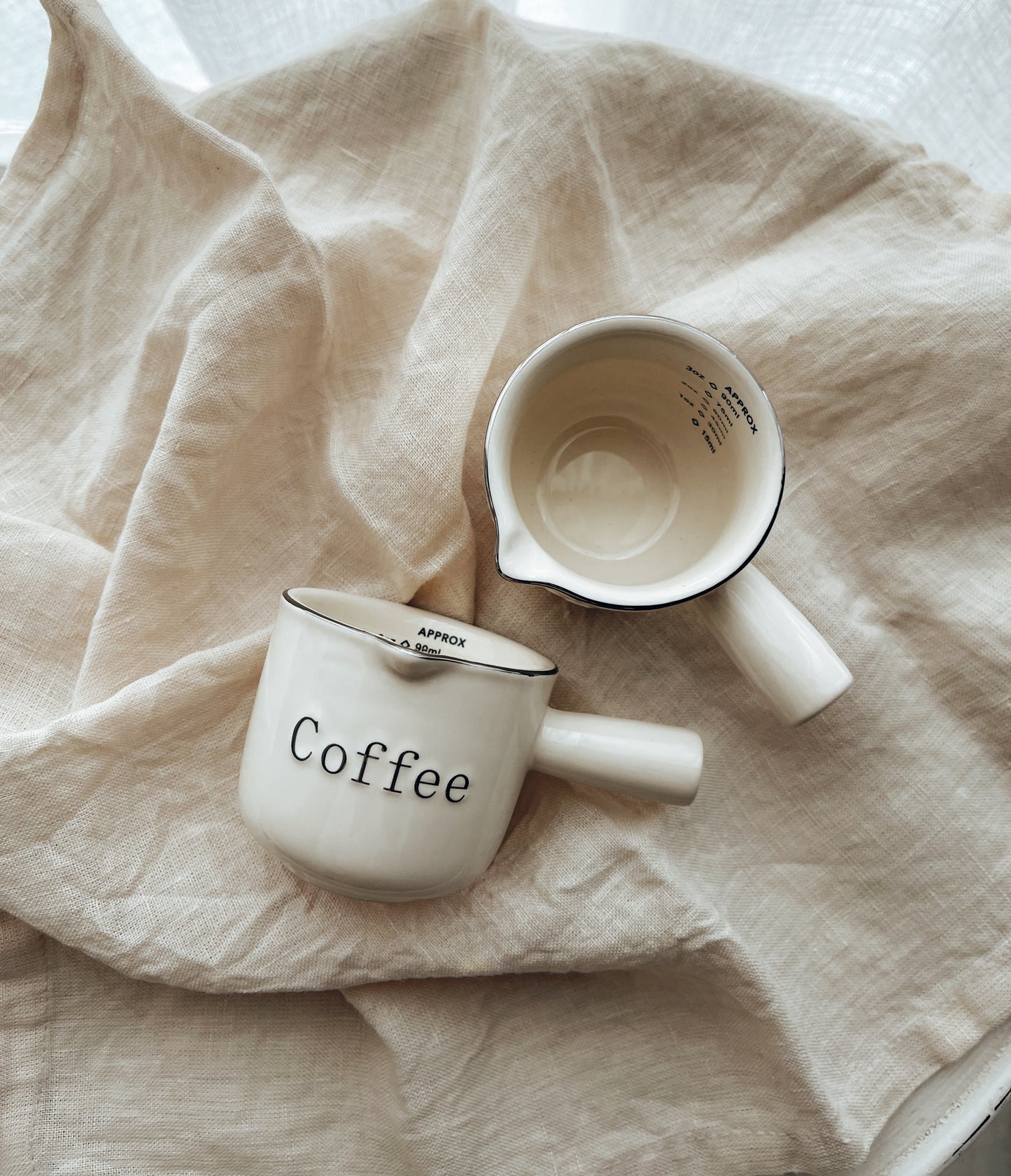 Ceramic & glass measuring cup