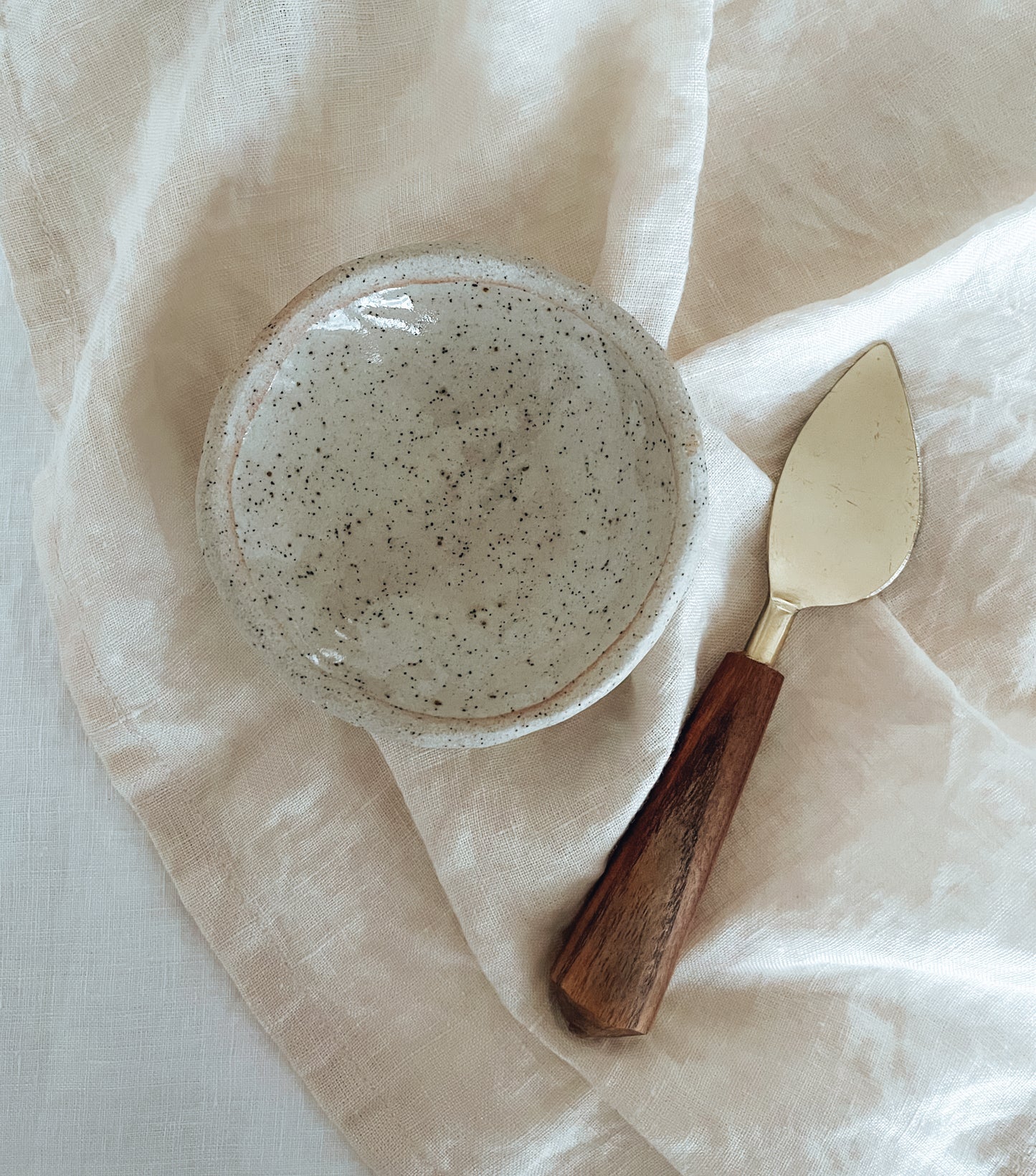 Handmade stoneware little bowl for cheese board