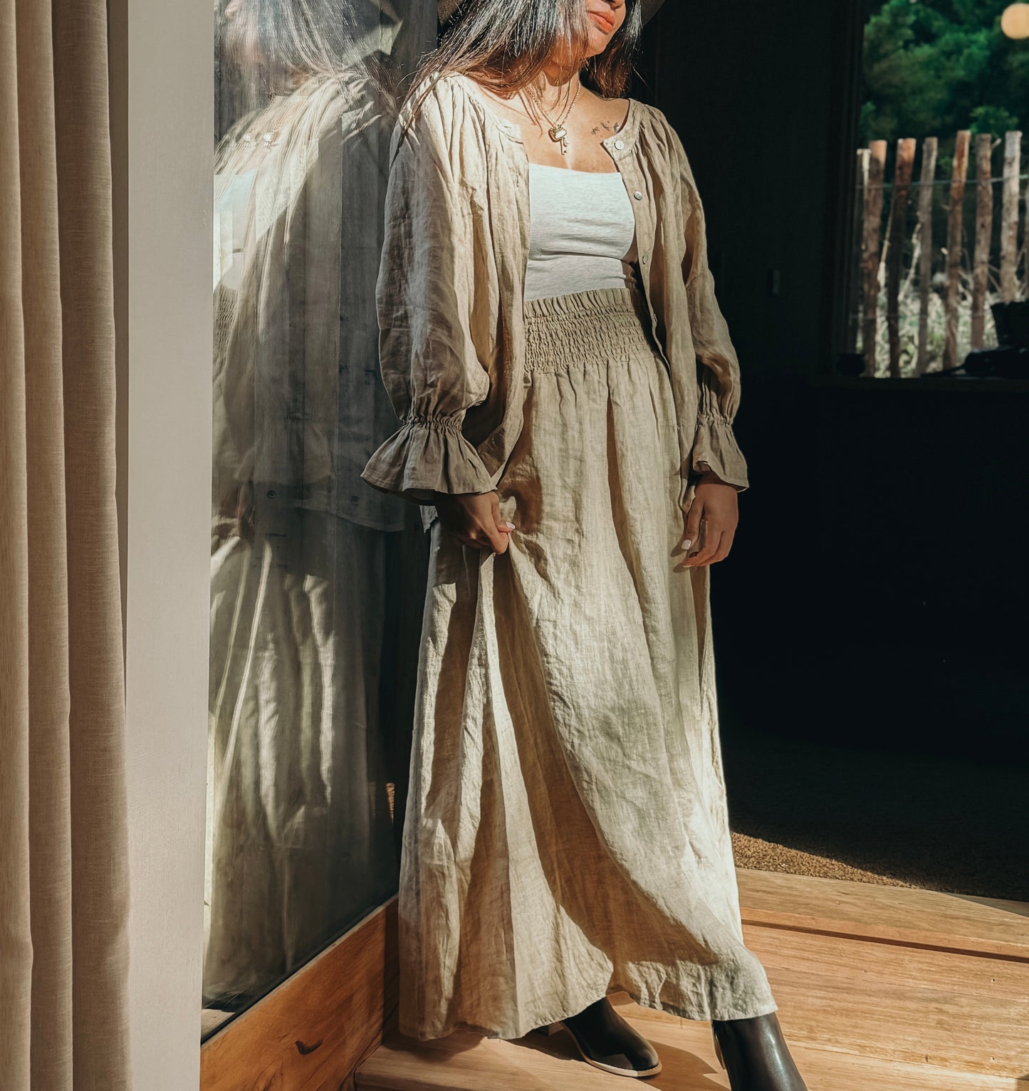 Adele Maxi Skirt in Vintage Ochre