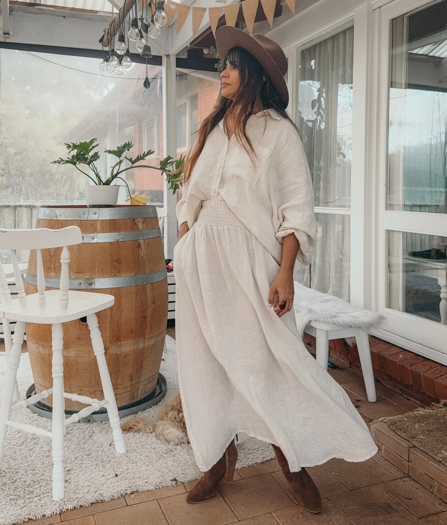 Alice Long sleeves Shirt in Soft Beige