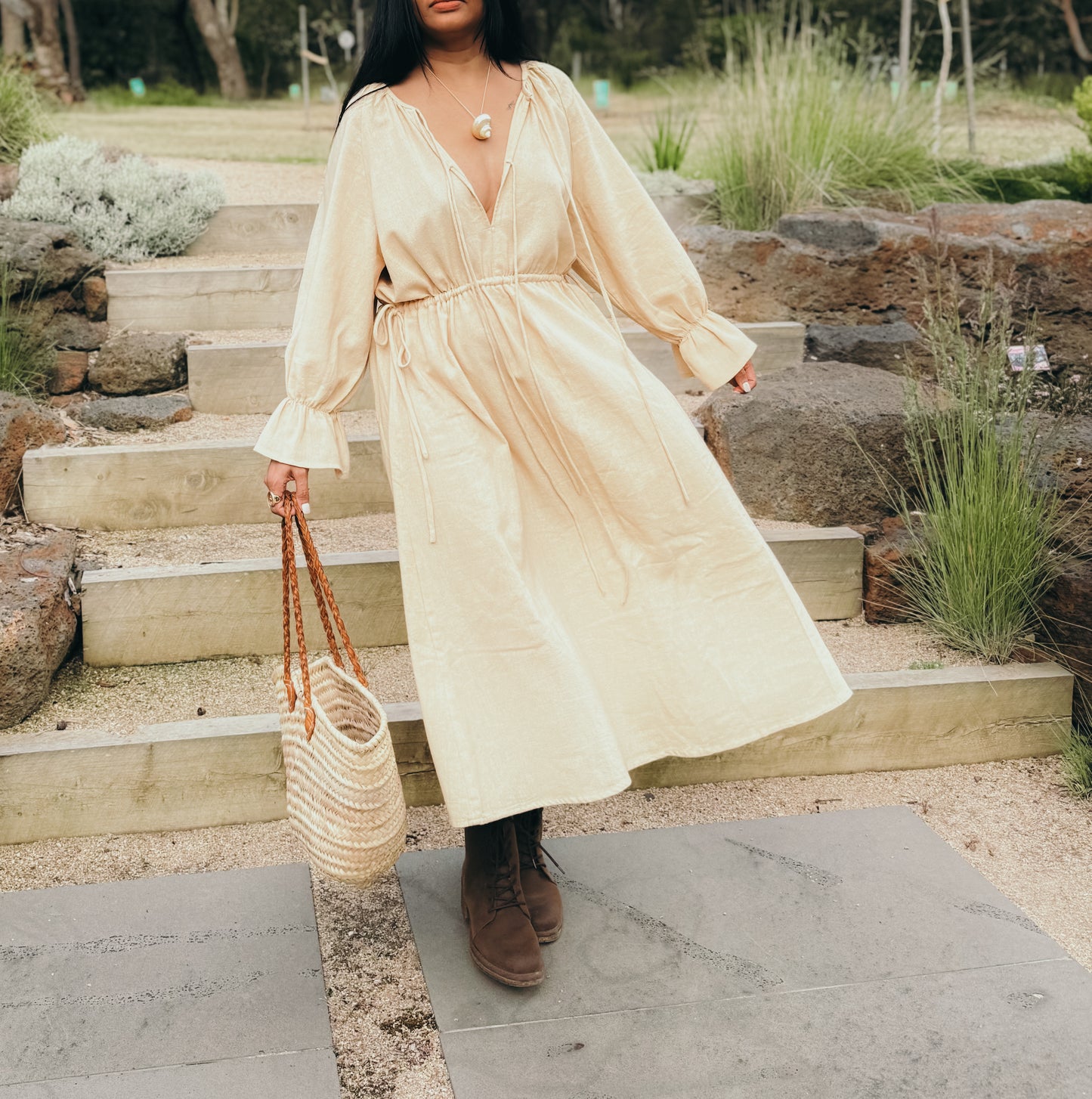 Elsie dress in Butter Yellow