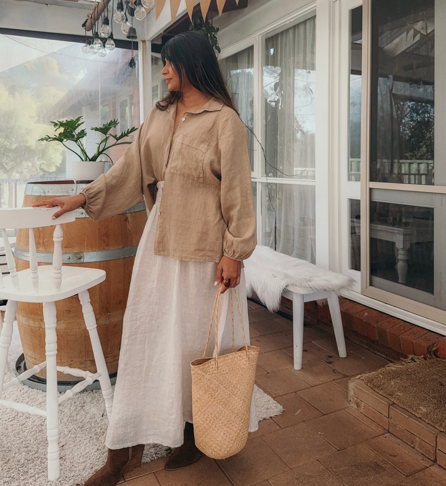 Alice Long Sleeves Shirt in Vintage Ochre
