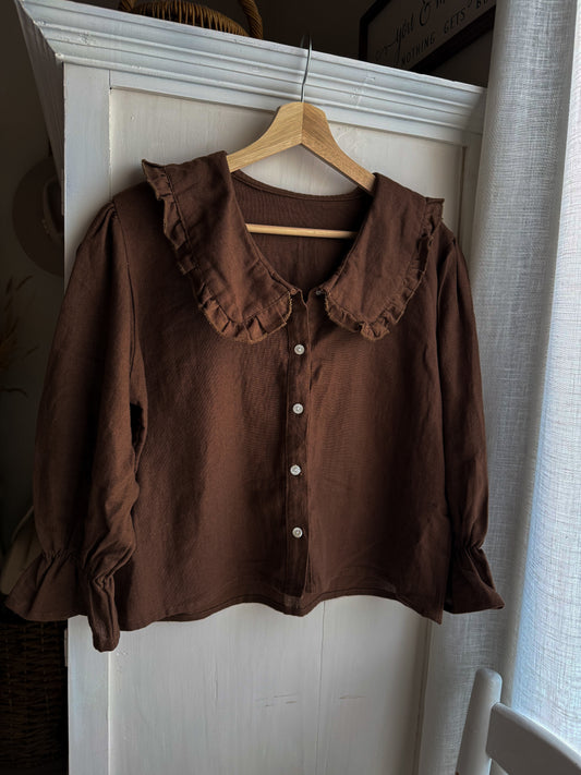 Beatrice Top in Chocolate Brown