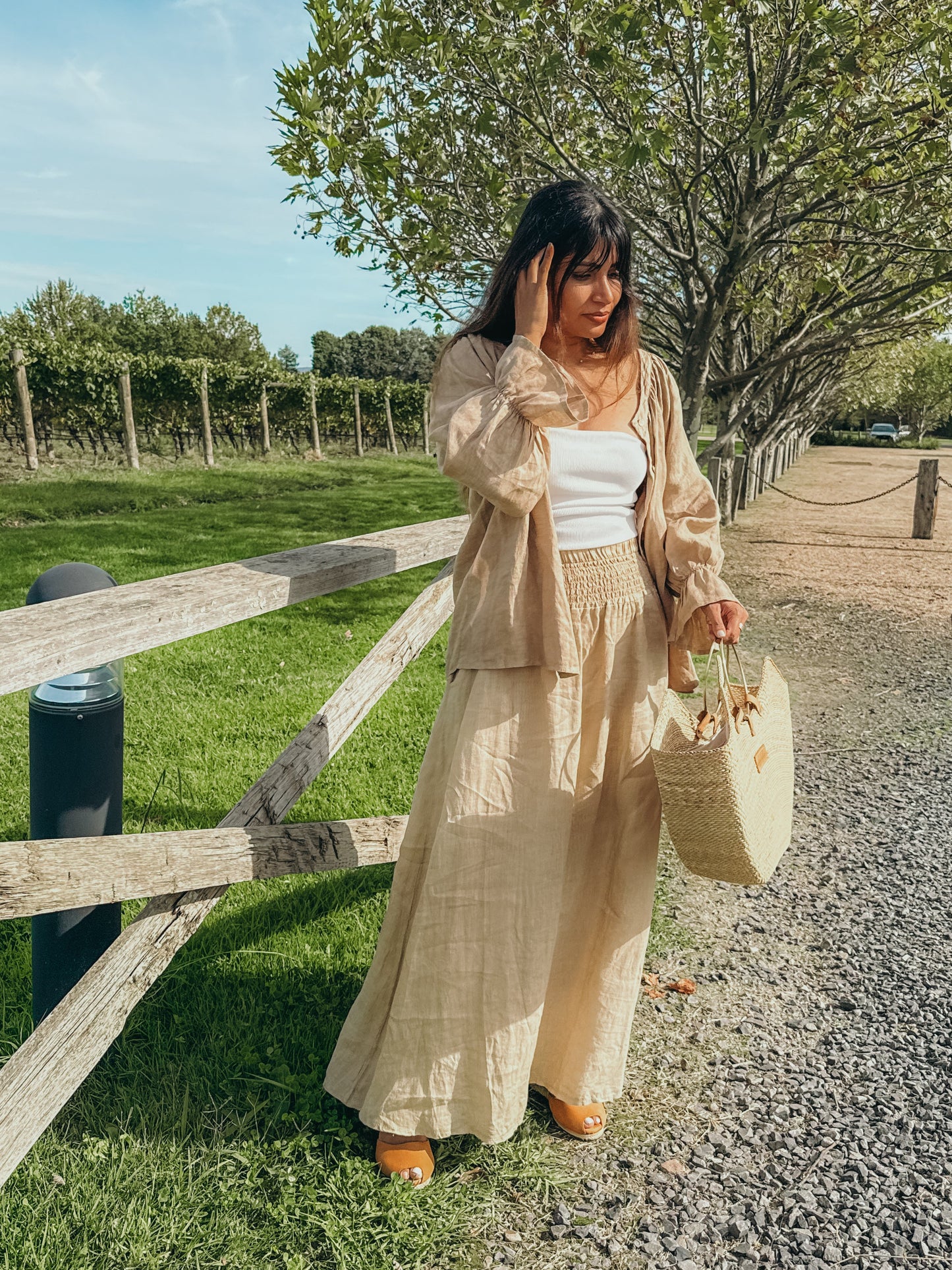Cleo Ruffle Long sleeves Shirt in Vintage Ochre