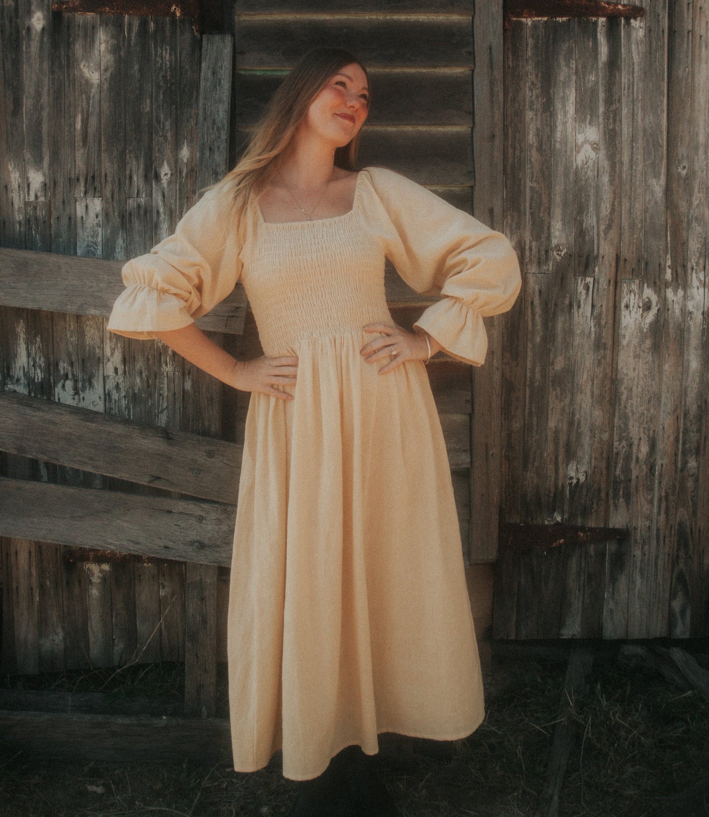 Florence Maxi Dress in Butter Yellow