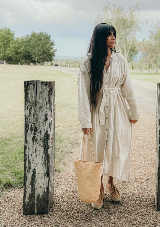 Elsie Jacket Dress ~ NATURAL