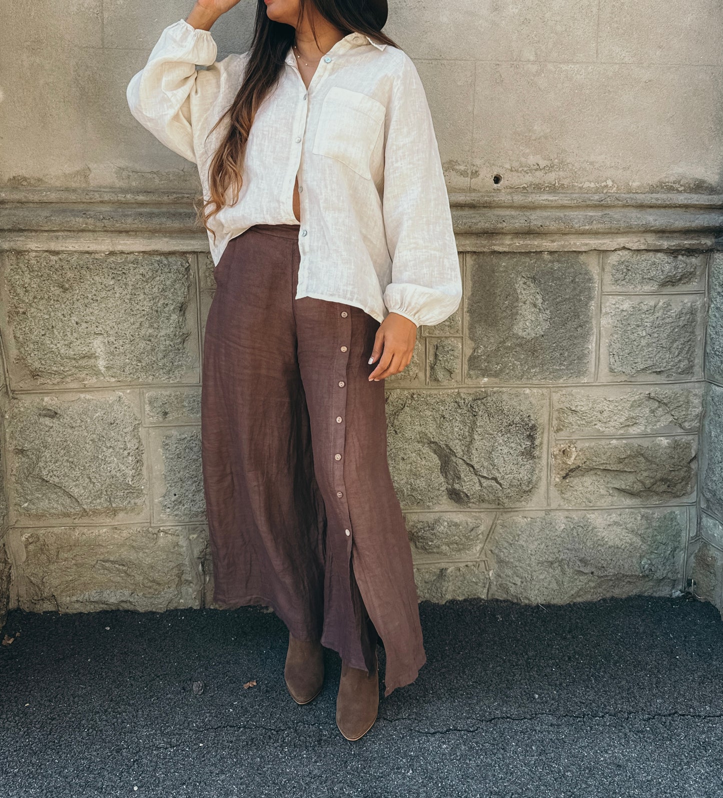 Alice Long sleeves Shirt in Soft Beige