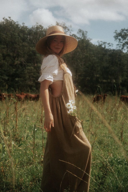 Matilda Overalls in Autumn Sage