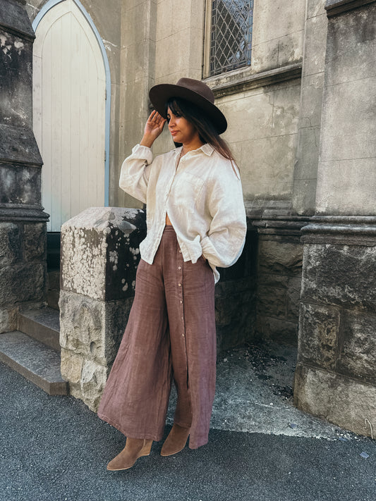 Louisa Pants in Chocolate Brown 🤎