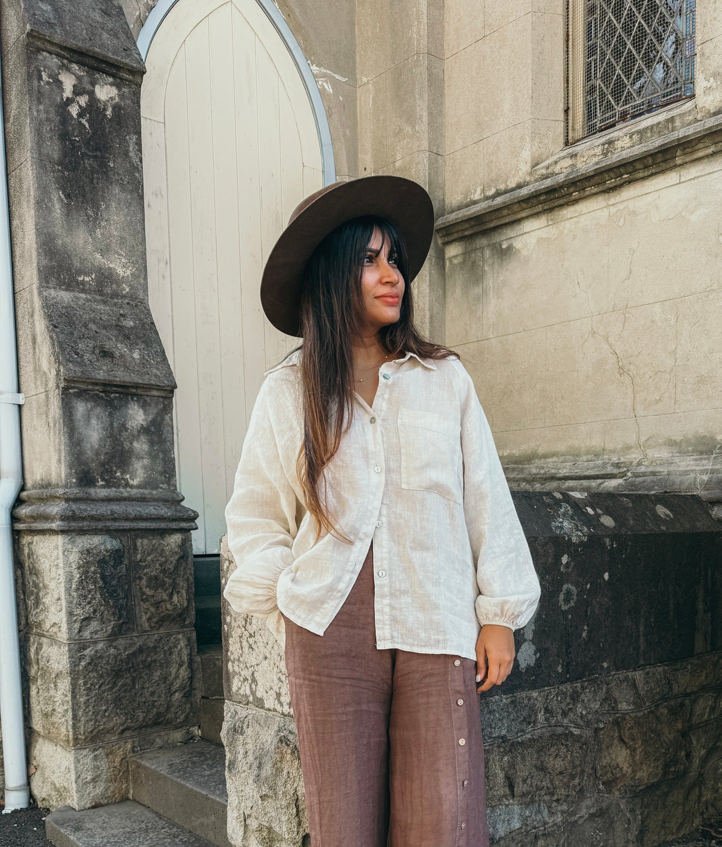 Alice Long sleeves Shirt in Soft Beige