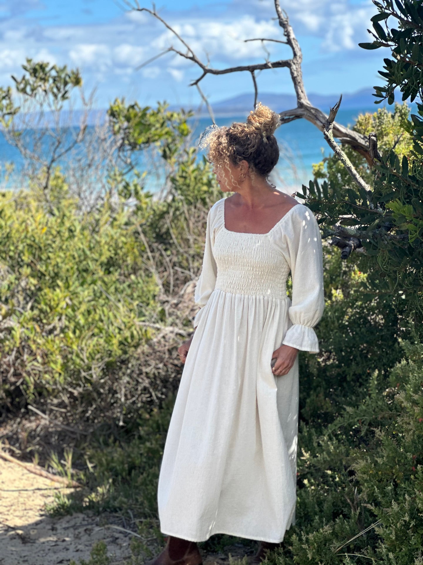 Florence Maxi Dress in Natural