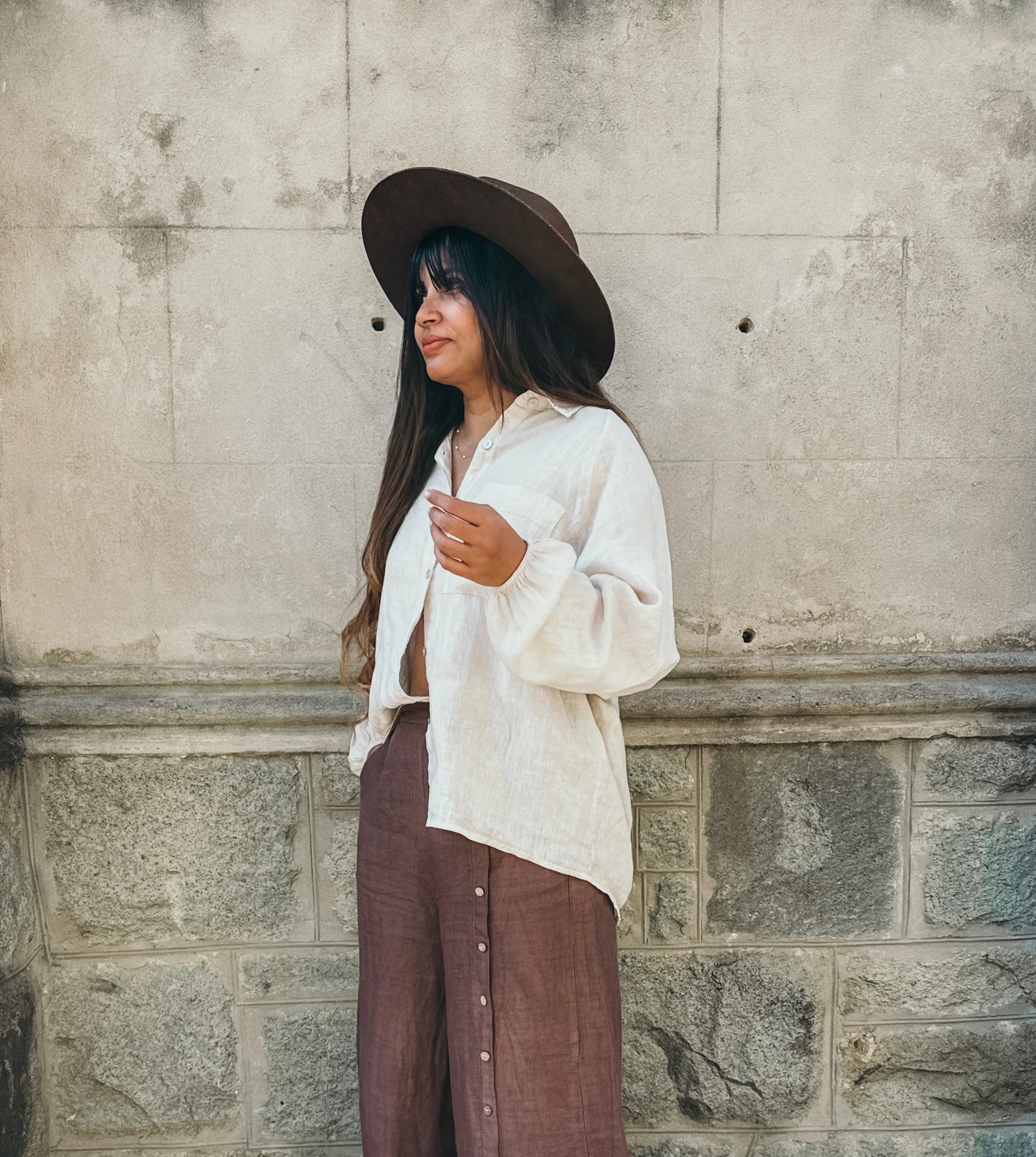 Alice Long sleeves Shirt in Soft Beige