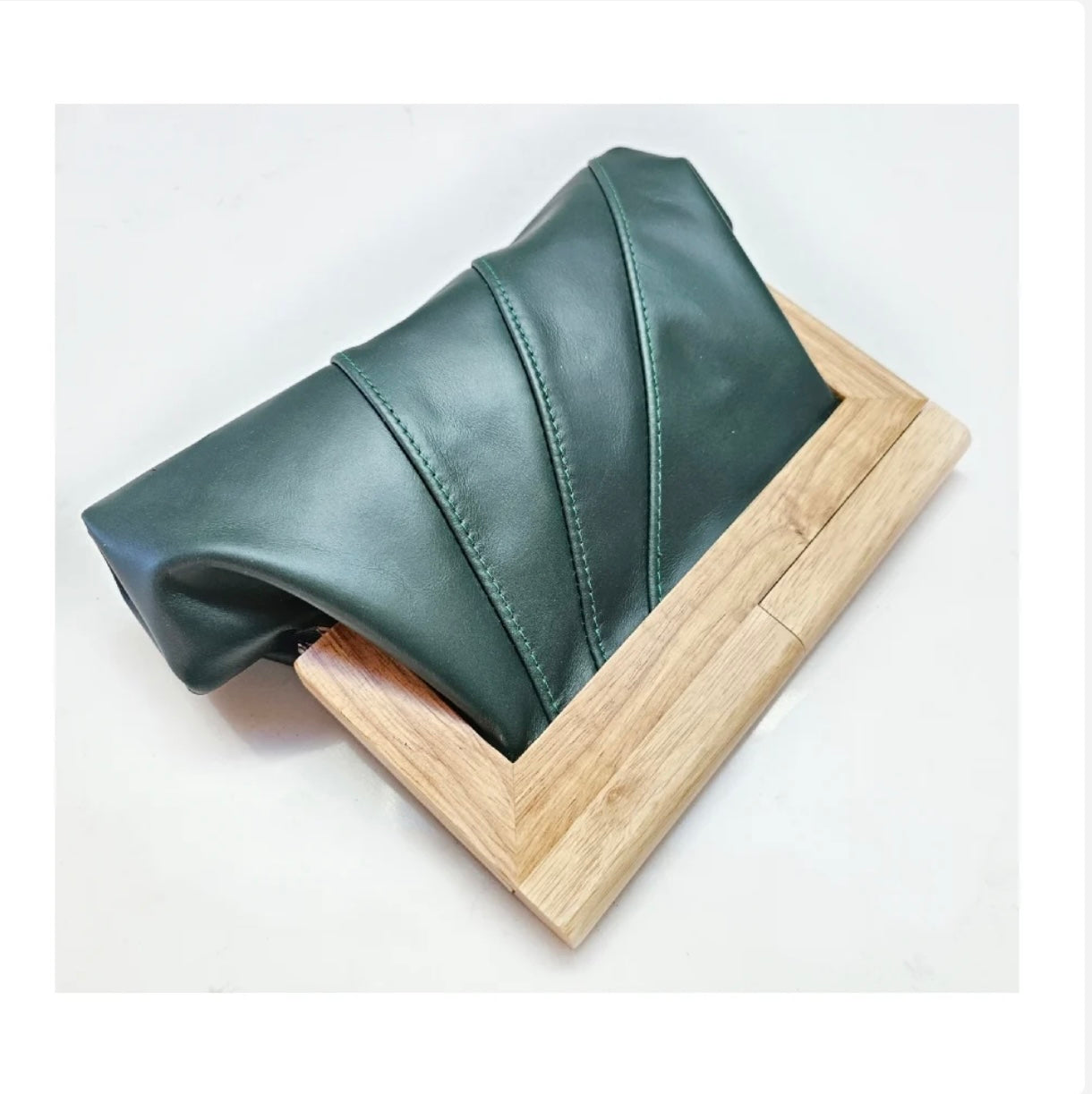 Forrest Leather & Timber Clutch