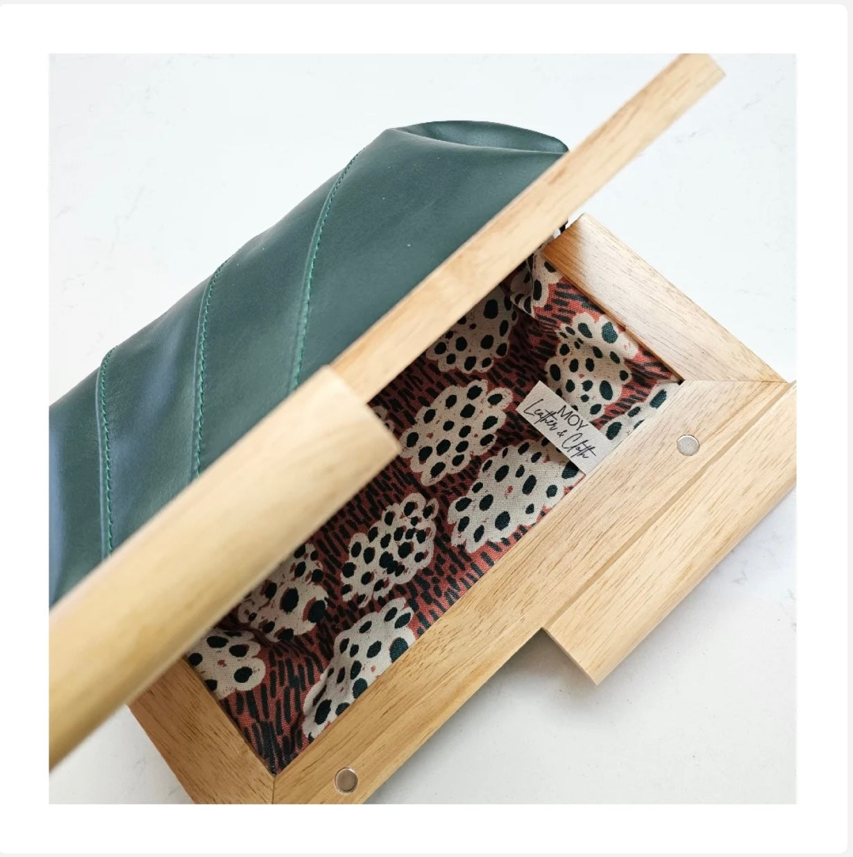 Forrest Leather & Timber Clutch
